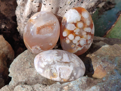 Polished and Natural Mixed Multi Mineral Galets x 24 From Madagascar - Toprock Gemstones and Minerals 