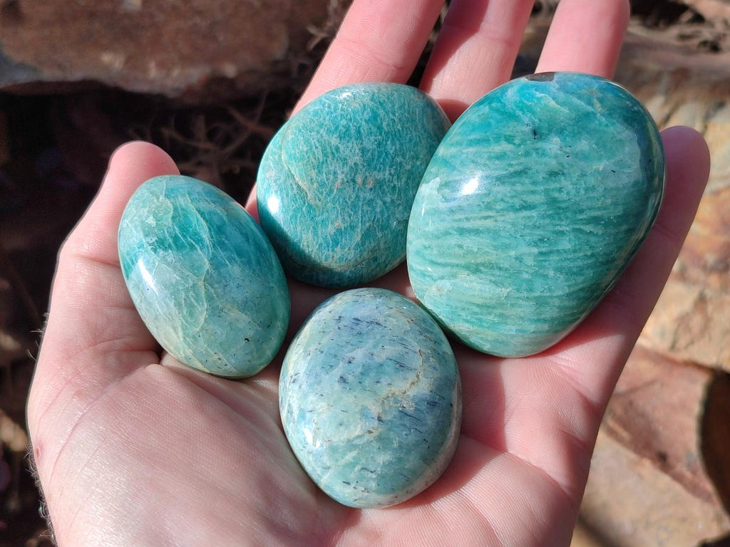 Polished and Natural Mixed Multi Mineral Galets x 24 From Madagascar - Toprock Gemstones and Minerals 