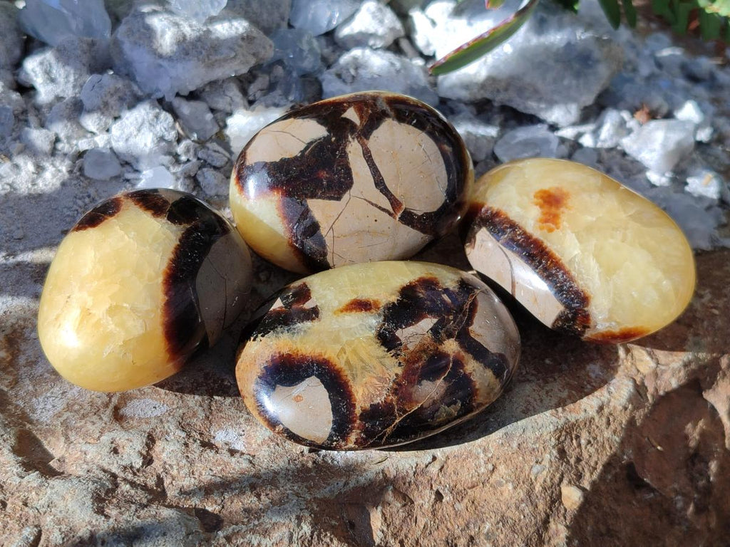 Polished and Natural Mixed Multi Mineral Galets x 24 From Madagascar - Toprock Gemstones and Minerals 