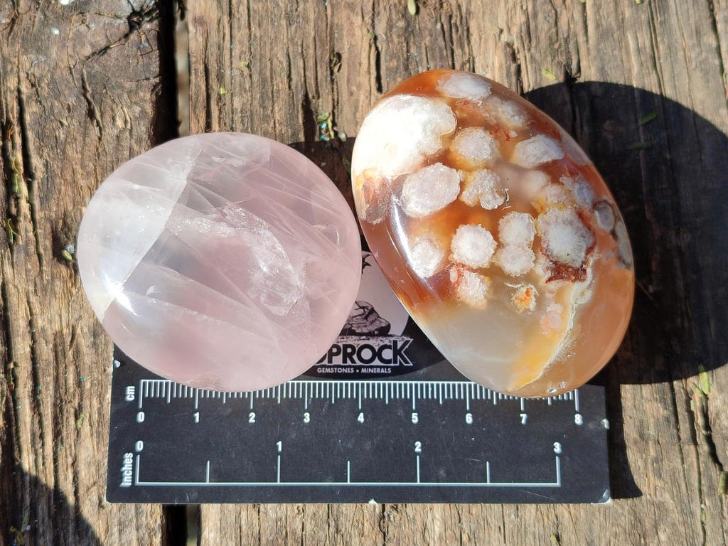 Polished and Natural Mixed Multi Mineral Galets x 24 From Madagascar - Toprock Gemstones and Minerals 