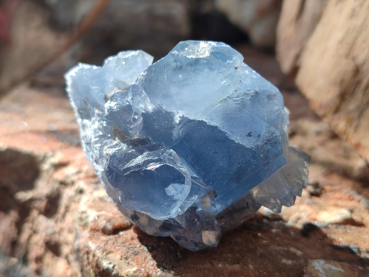 Natural Mini Blue Celestite Specimens x 48 From Sakoany, Madagascar - Toprock Gemstones and Minerals 