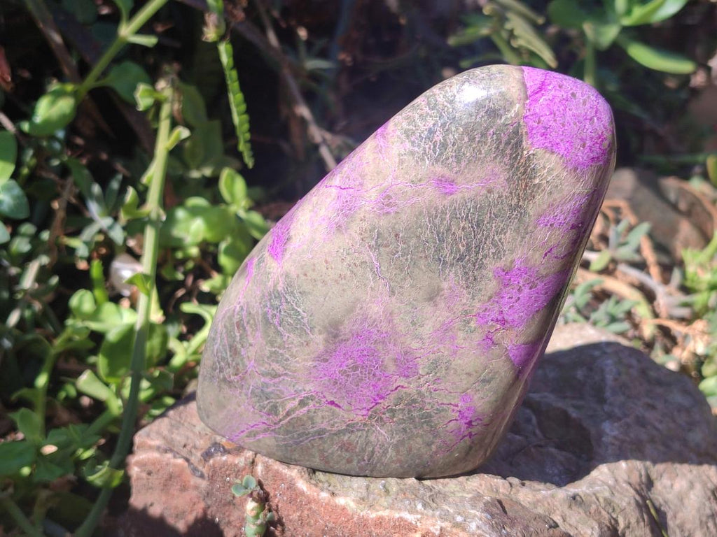 Polished Stichtite Standing Display Pieces x 2 From Barberton, South Africa - Toprock Gemstones and Minerals 