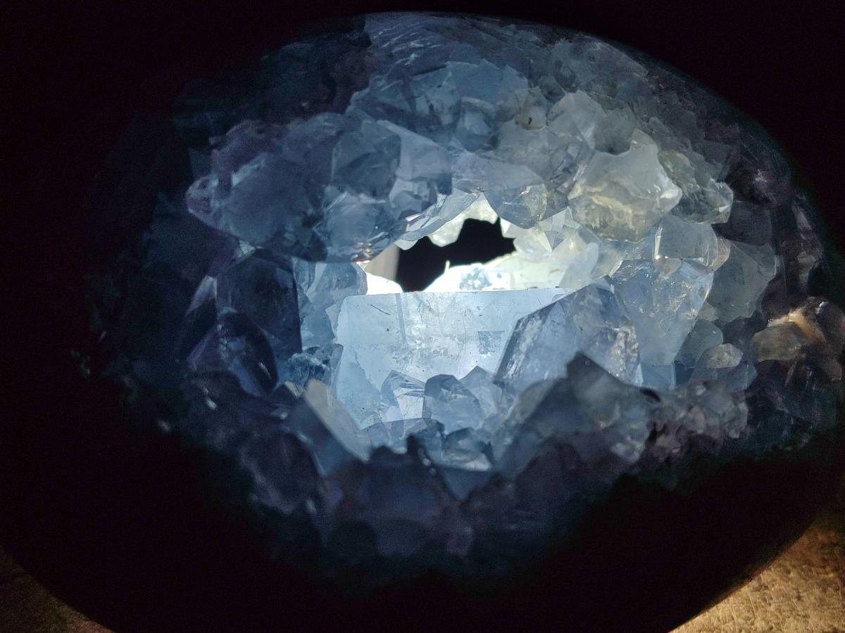 Polished and Natural Blue Celestite Free Forms x 6 From Sakoany, Madagascar - Toprock Gemstones and Minerals 