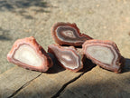 Polished One Side Red Shashe River Agate Nodules x 12 From Shashe River, Zimbabwe - Toprock Gemstones and Minerals 
