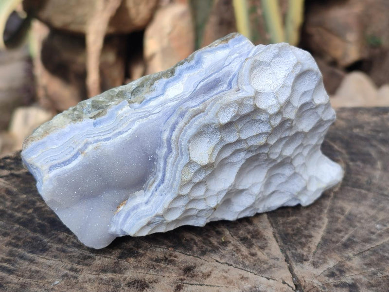 Natural Blue Lace Agate Specimens with Calcite x 3 From Namibia - Toprock Gemstones and Minerals 