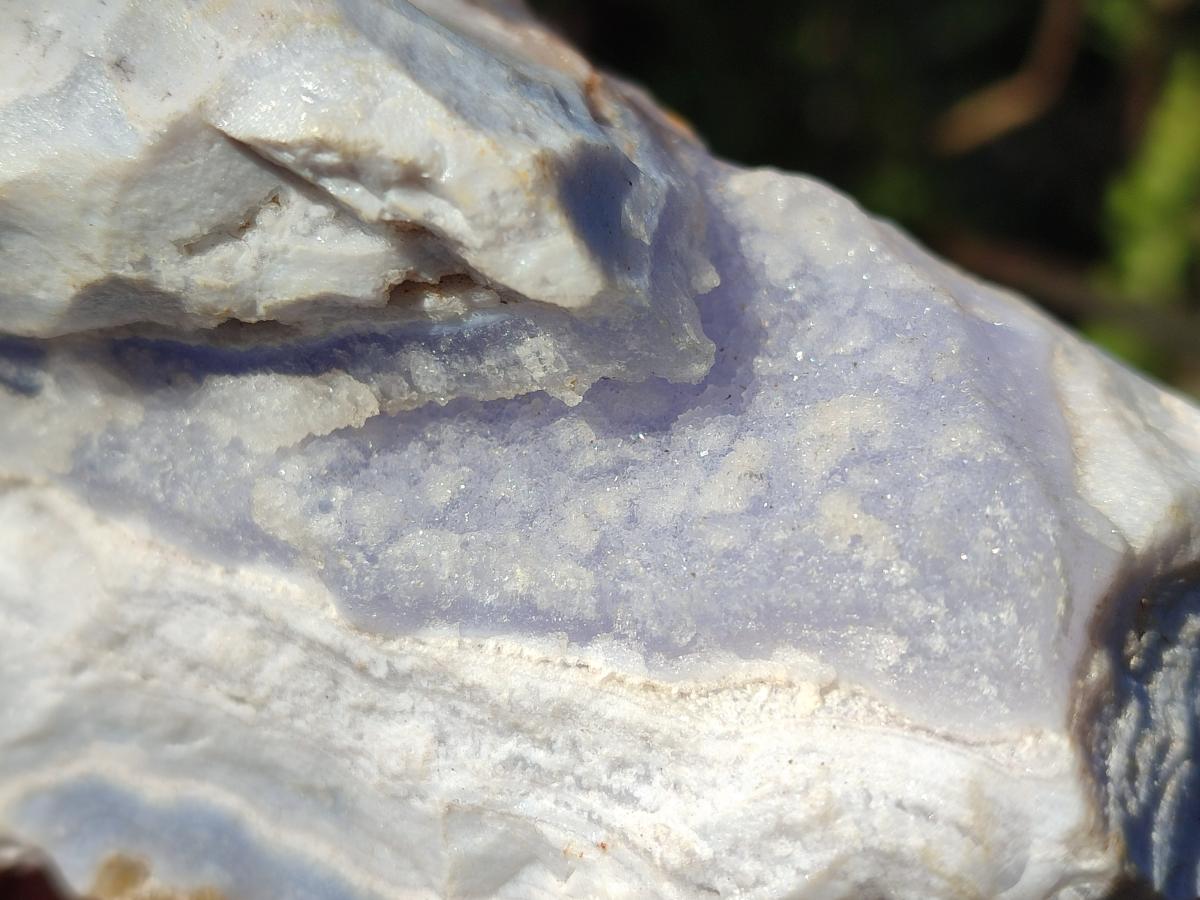 Natural Blue Lace Agate Specimens with Calcite x 3 From Namibia - Toprock Gemstones and Minerals 
