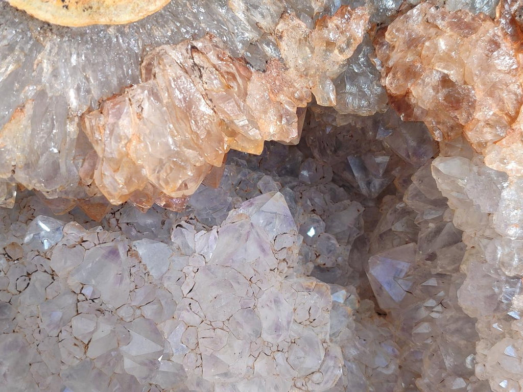Natural XL Crystalline Agate Geode Specimens x 2 From Maintirano, Madagascar - Toprock Gemstones and Minerals 
