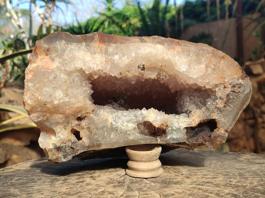 Natural XL Crystalline Agate Geode Specimens x 2 From Maintirano, Madagascar - Toprock Gemstones and Minerals 