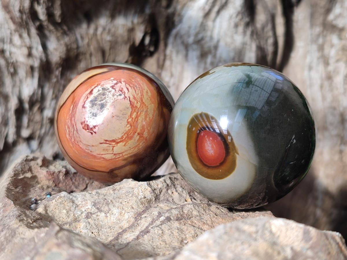 Polished Polychrome Jasper Spheres x 12 From Androka, Madagascar - Toprock Gemstones and Minerals 