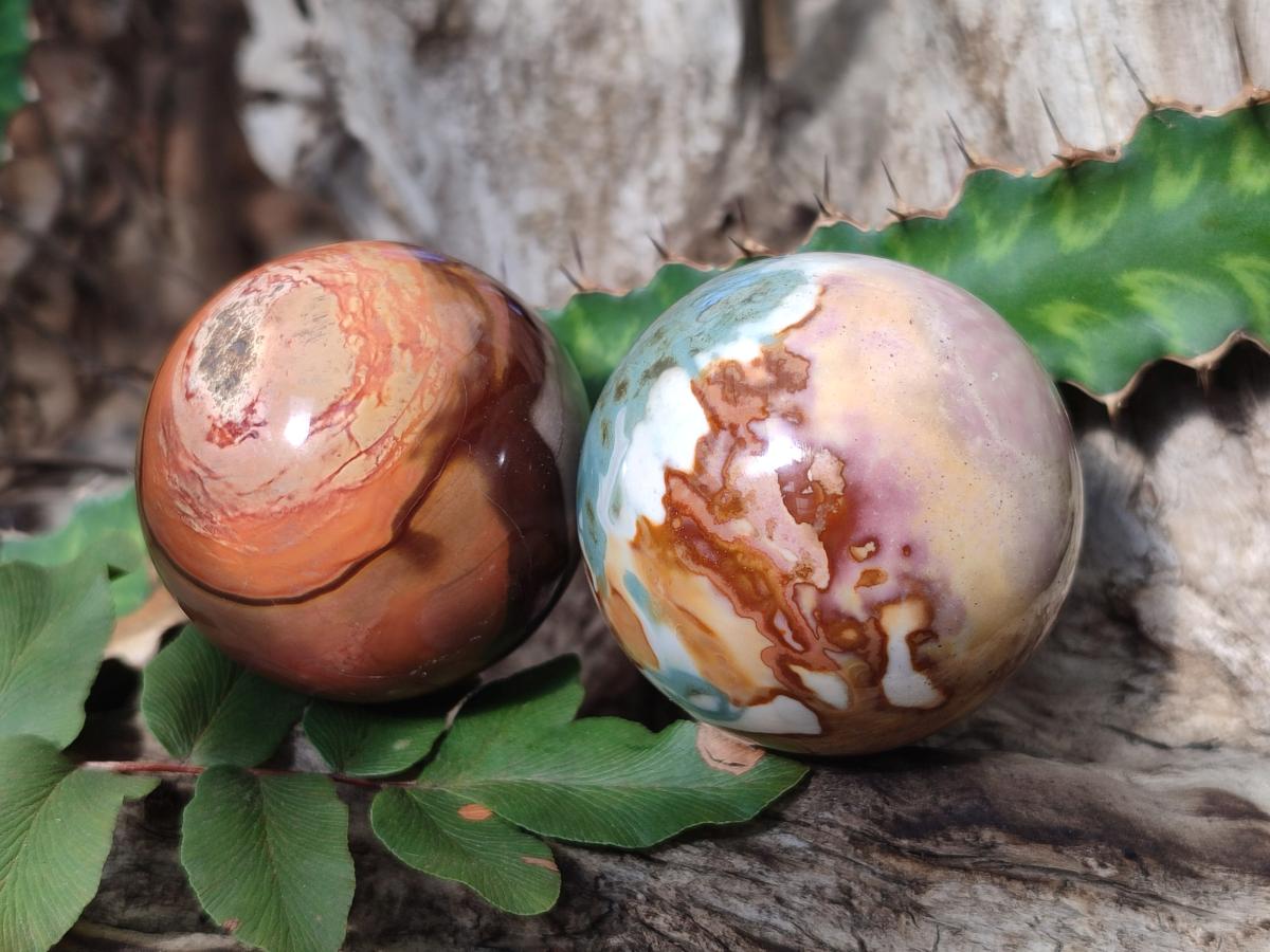 Polished Polychrome Jasper Spheres x 12 From Androka, Madagascar - Toprock Gemstones and Minerals 