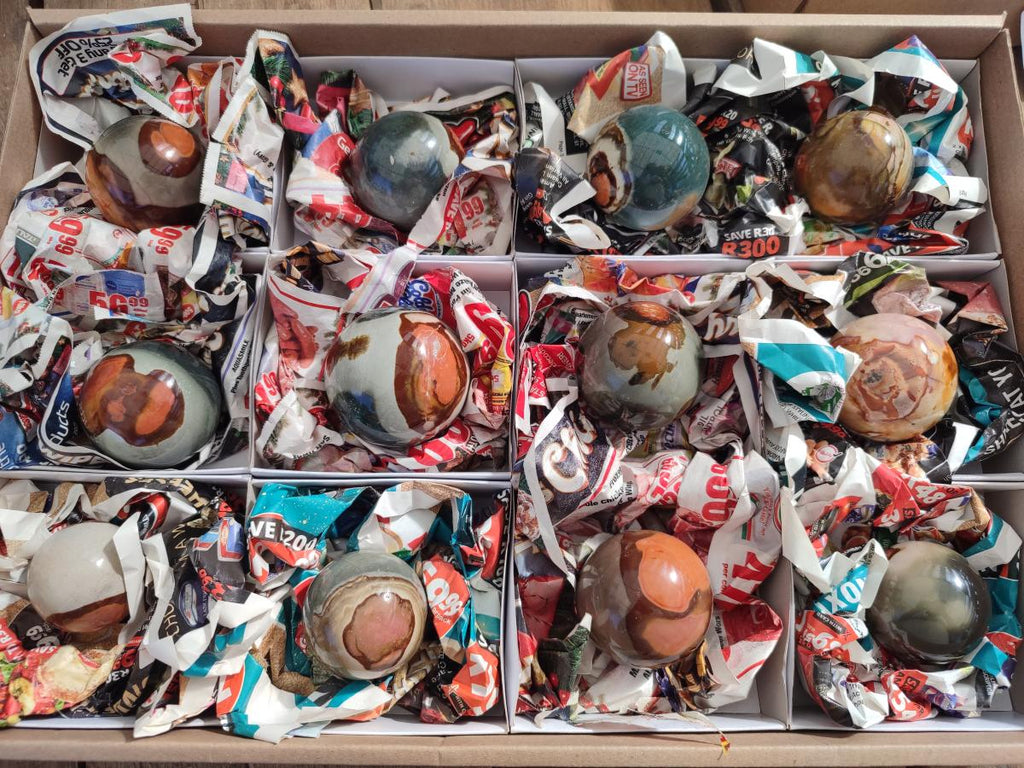 Polished Polychrome Jasper Spheres x 12 From Androka, Madagascar - Toprock Gemstones and Minerals 