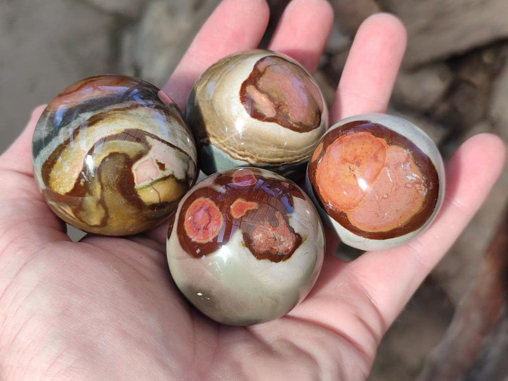 Polished Polychrome Jasper Spheres x 12 From Androka, Madagascar - Toprock Gemstones and Minerals 