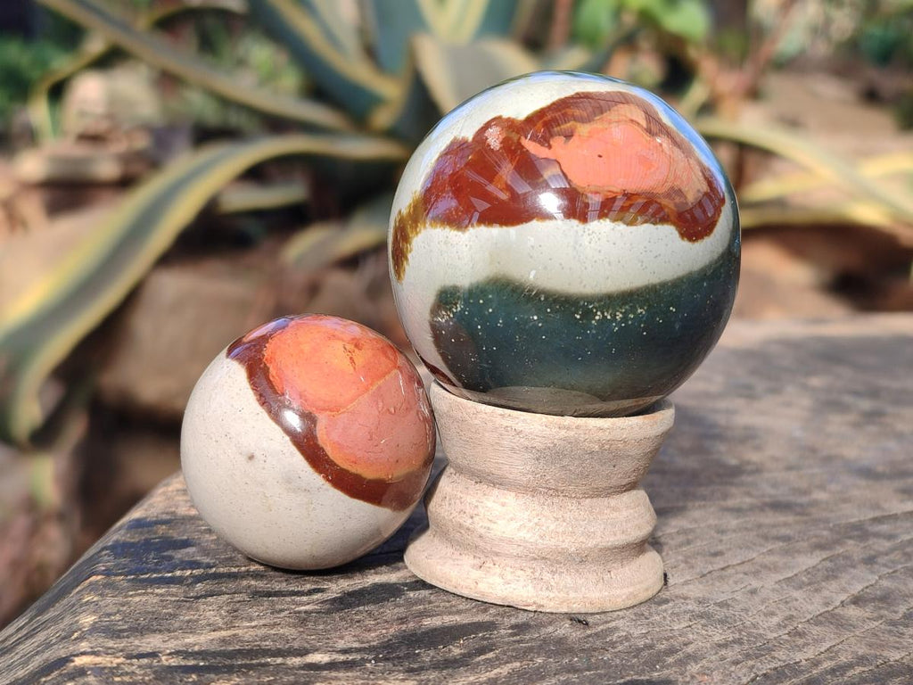 Polished Polychrome Jasper Spheres x 12 From Androka, Madagascar - Toprock Gemstones and Minerals 