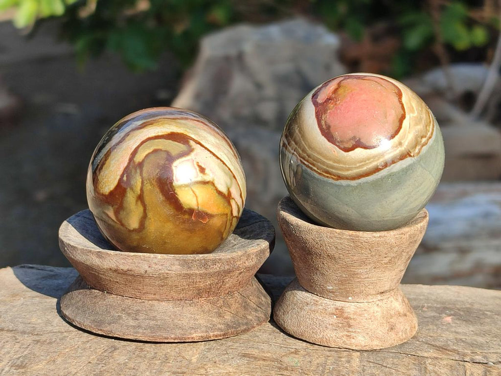 Polished Polychrome Jasper Spheres x 12 From Androka, Madagascar - Toprock Gemstones and Minerals 