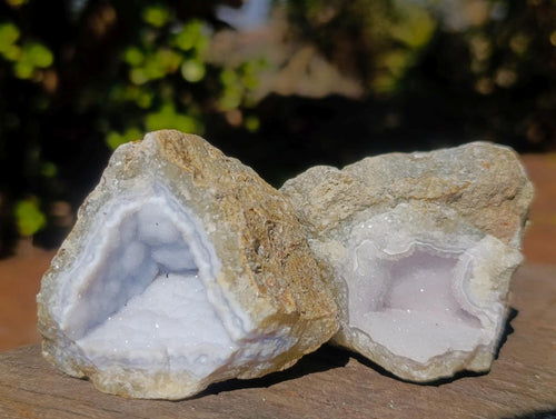 Natural Blue Lace Agate Geode Specimens x 21 From Nsanje, Malawi - Toprock Gemstones and Minerals 