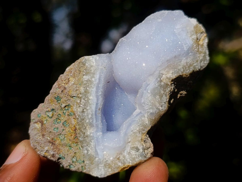 Natural Blue Lace Agate Geode Specimens x 21 From Nsanje, Malawi - Toprock Gemstones and Minerals 