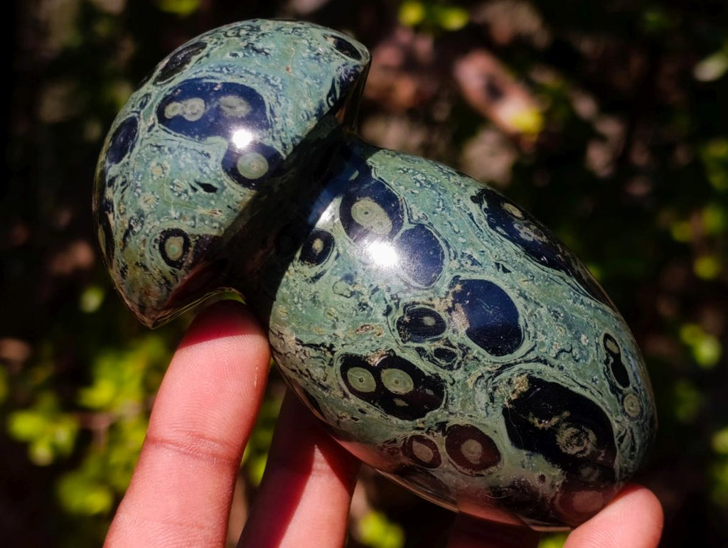 Polished Stromatolite "Kambamba Jasper" Mushrooms x 4 From Katsepy, Madagascar - Toprock Gemstones and Minerals 