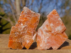 Natural Rhombohedral Sunset Orange Calcite Specimens x 24 From Spitzkop, Namibia - Toprock Gemstones and Minerals 