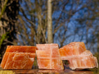 Natural Rhombohedral Sunset Orange Calcite Specimens x 24 From Spitzkop, Namibia - Toprock Gemstones and Minerals 