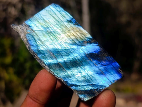 Polished One Side Labradorite Slices x 24 From Madagascar - Toprock Gemstones and Minerals 