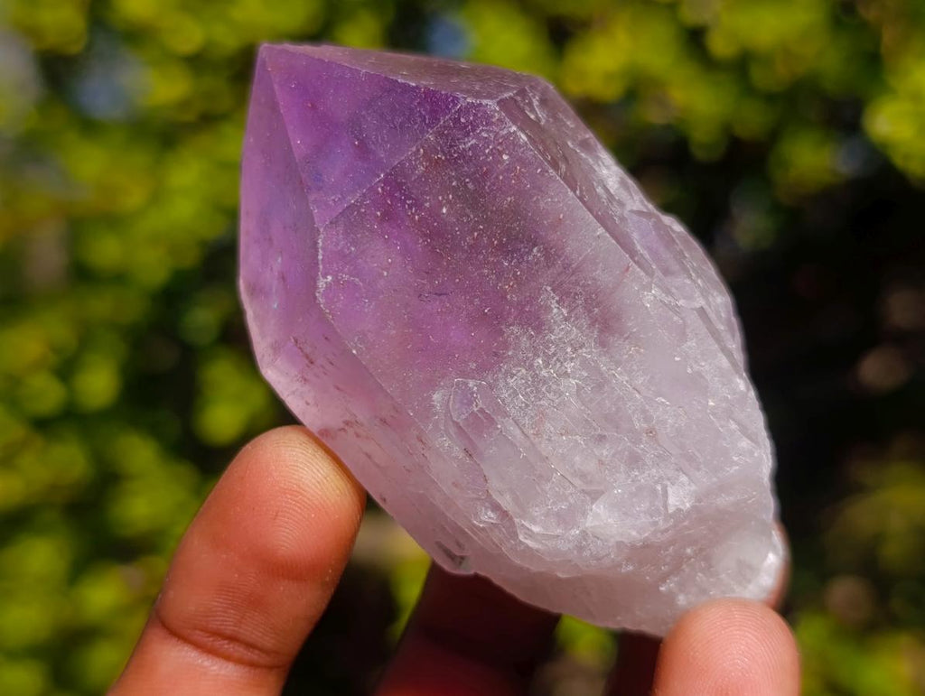 Natural Jacaranda Amethyst Single Crystals x 12 From Mumbwa, Zambia - Toprock Gemstones and Minerals 