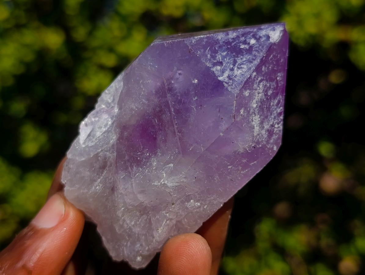 Natural Jacaranda Amethyst Single Crystals x 12 From Mumbwa, Zambia - Toprock Gemstones and Minerals 