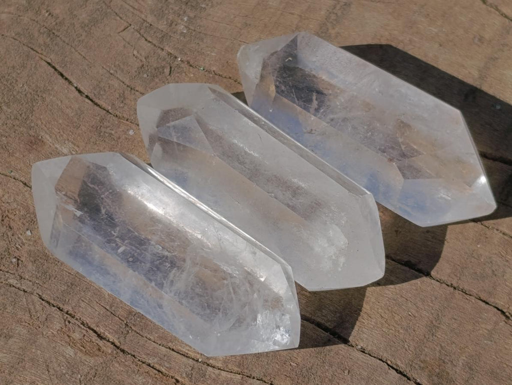 Polished Double Terminated Clear Quartz Crystals x 35 From Madagascar - Toprock Gemstones and Minerals 