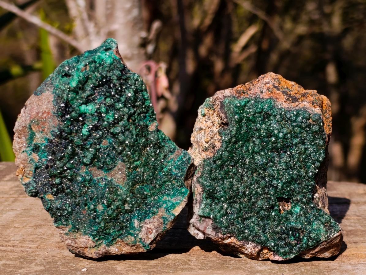 Natural Botryoidal Crystalline Malachite Specimens x 6 From Tenke Fungurume, Congo - Toprock Gemstones and Minerals 