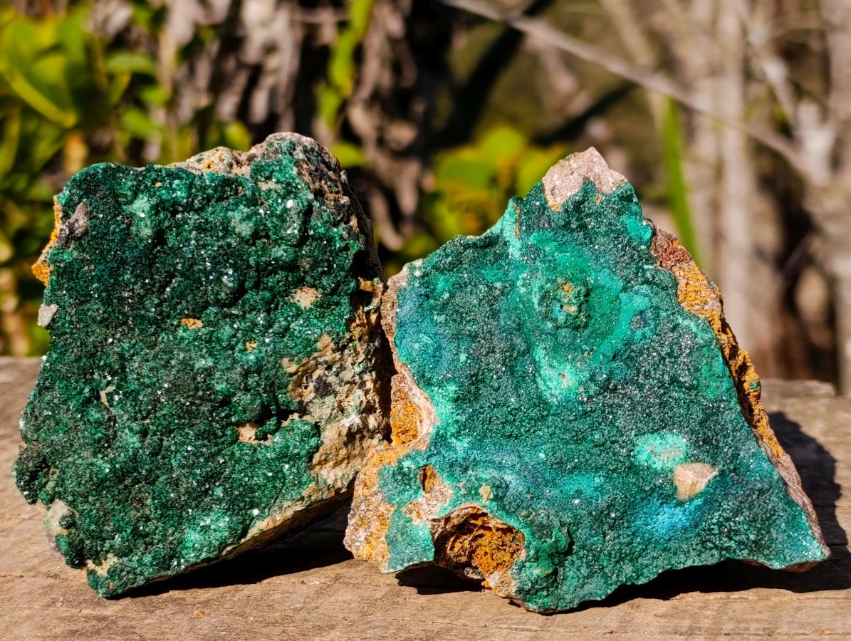 Natural Botryoidal Crystalline Malachite Specimens x 6 From Tenke Fungurume, Congo - Toprock Gemstones and Minerals 