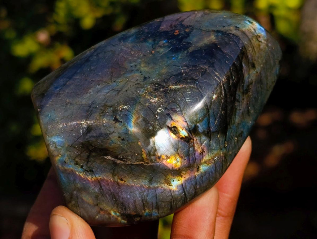 Polished Spectrolite Labradorite Standing Display Pieces x 6 From Madagascar - Toprock Gemstones and Minerals 