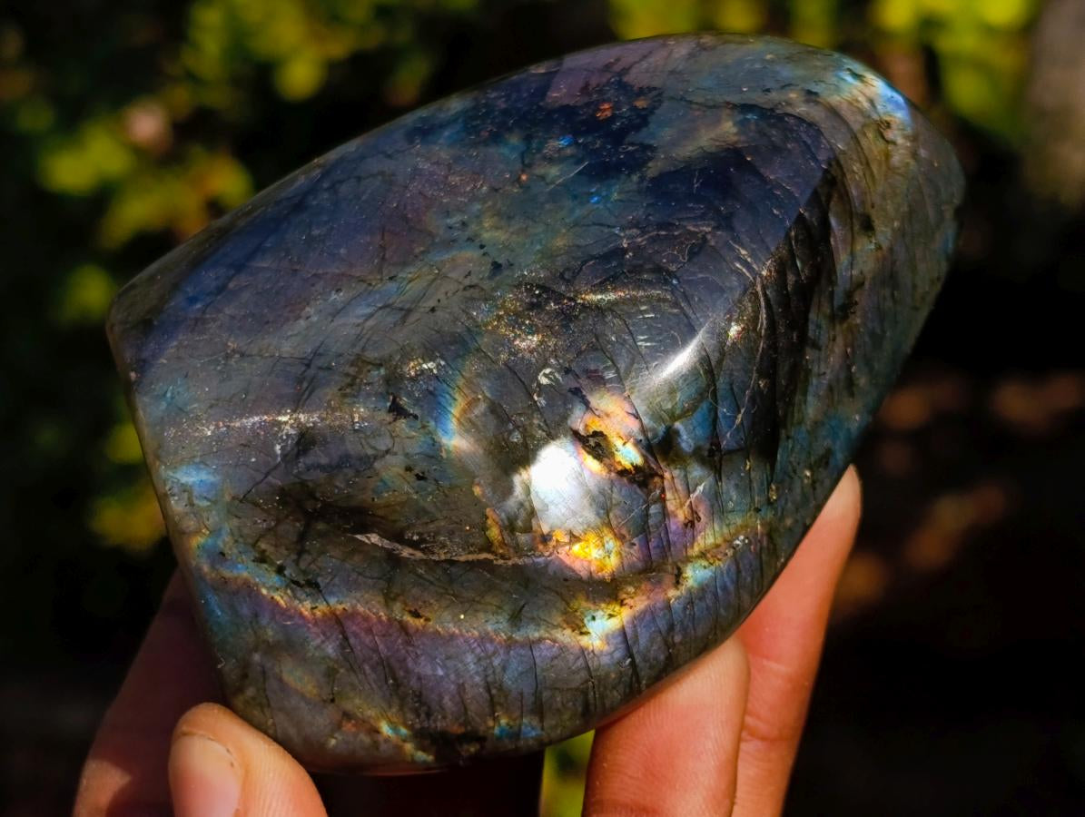 Polished Spectrolite Labradorite Standing Display Pieces x 6 From Madagascar - Toprock Gemstones and Minerals 