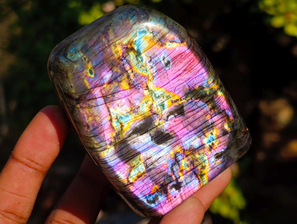 Polished Spectrolite Labradorite Standing Display Pieces x 6 From Madagascar - Toprock Gemstones and Minerals 