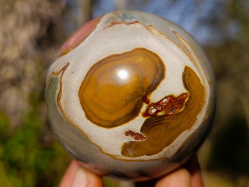 Polished Polychrome Jasper Mushrooms x 3 From Androka, Madagascar - Toprock Gemstones and Minerals 