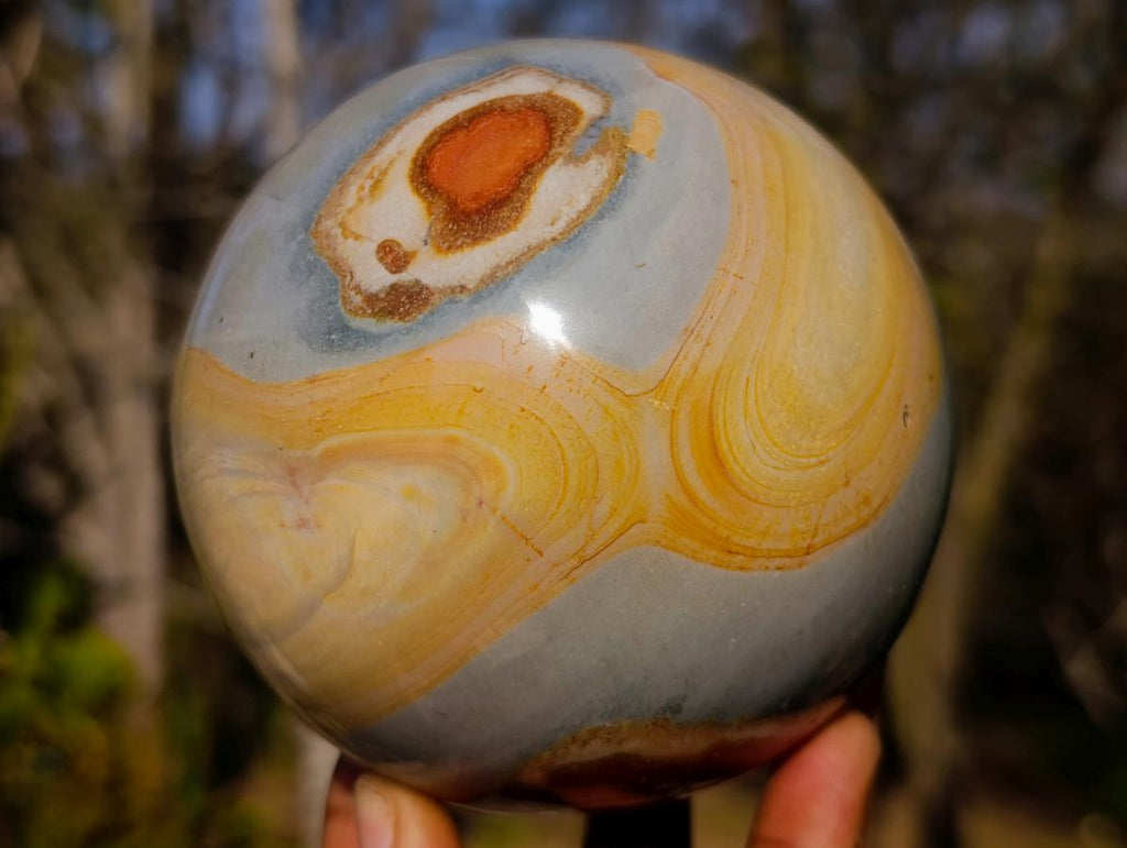 Polished Polychrome Jasper Mushrooms x 3 From Androka, Madagascar - Toprock Gemstones and Minerals 