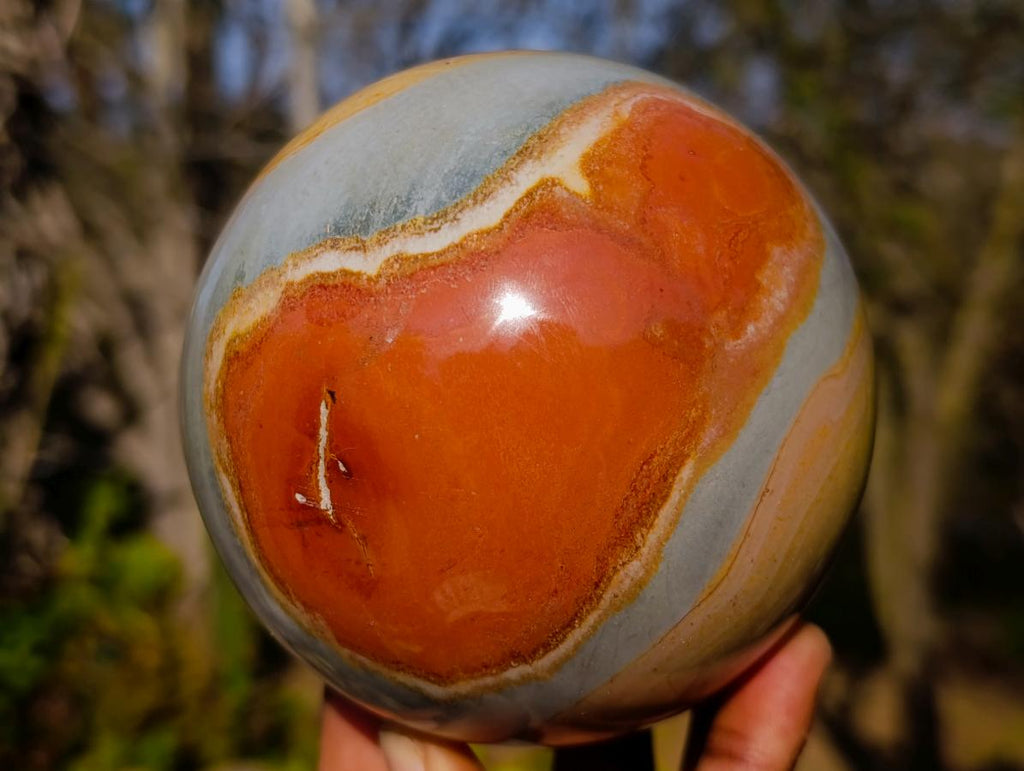 Polished Polychrome Jasper Mushrooms x 3 From Androka, Madagascar - Toprock Gemstones and Minerals 