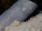 Polished Blue Lace Agate Standing Display Pieces with Dogtooth Calcite x 2 From Nsanje, Malawi - Toprock Gemstones and Minerals 