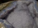 Polished Blue Lace Agate Standing Display Pieces with Dogtooth Calcite x 2 From Nsanje, Malawi - Toprock Gemstones and Minerals 
