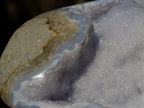 Polished Blue Lace Agate Standing Display Pieces with Dogtooth Calcite x 2 From Nsanje, Malawi - Toprock Gemstones and Minerals 