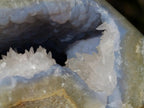 Polished Blue Lace Agate Standing Display Pieces with Dogtooth Calcite x 2 From Nsanje, Malawi - Toprock Gemstones and Minerals 