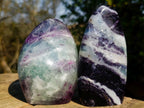 Polished Watermelon Fluorite Standing Display Pieces x 3 From Uis, Namibia - Toprock Gemstones and Minerals 