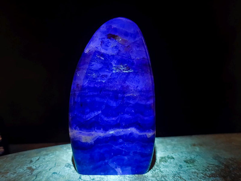 Polished Watermelon Fluorite Standing Display Pieces x 3 From Uis, Namibia - Toprock Gemstones and Minerals 