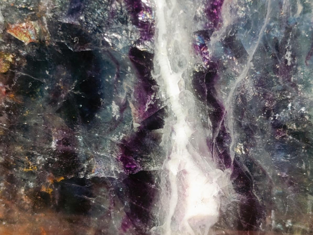 Polished Watermelon Fluorite Standing Display Pieces x 3 From Uis, Namibia - Toprock Gemstones and Minerals 