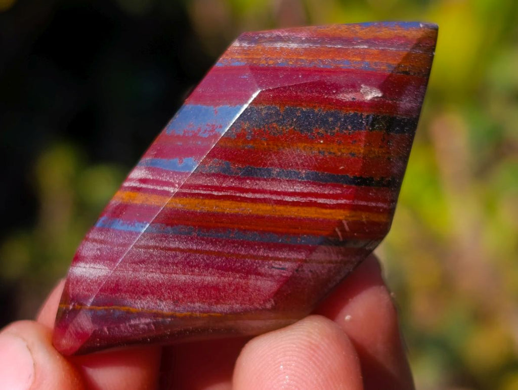 Polished Banded Tiger Iron Pendant Free Forms x 35 From South Africa - Toprock Gemstones and Minerals 