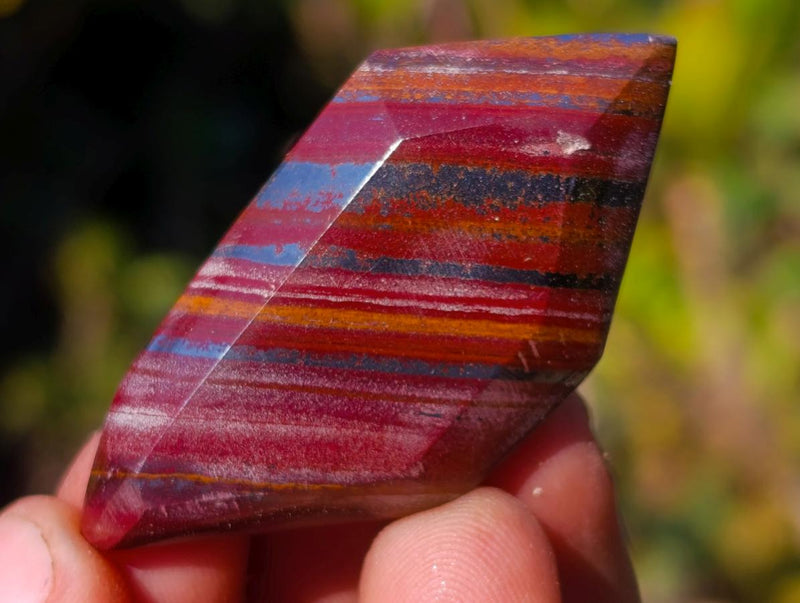 Polished Banded Tiger Iron Pendant Free Forms x 35 From South Africa - Toprock Gemstones and Minerals 