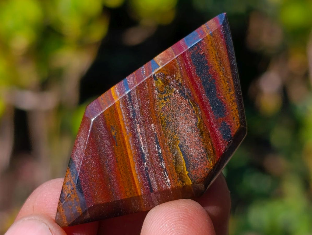 Polished Banded Tiger Iron Pendant Free Forms x 35 From South Africa - Toprock Gemstones and Minerals 