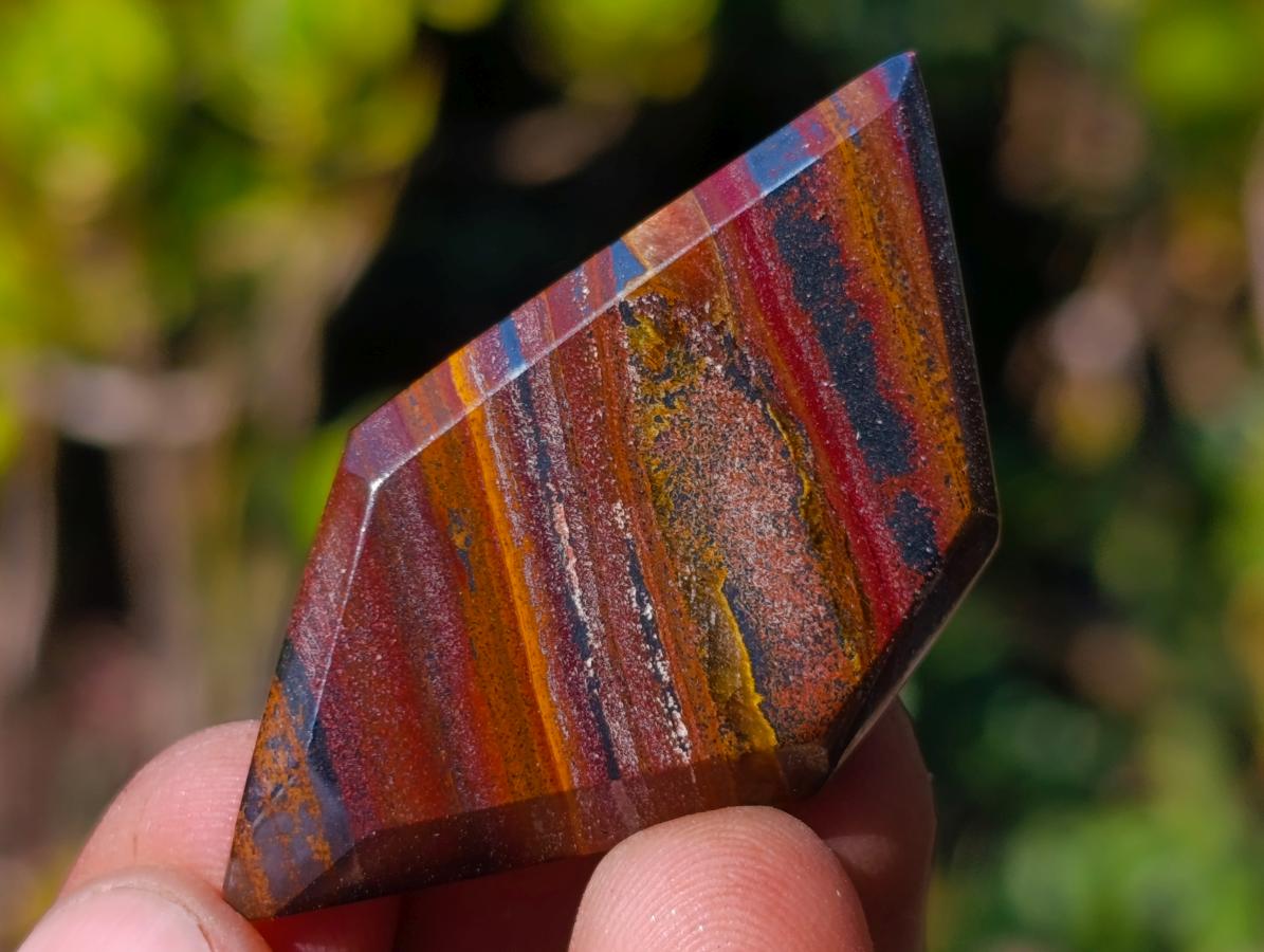 Polished Banded Tiger Iron Pendant Free Forms x 35 From South Africa - Toprock Gemstones and Minerals 