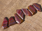 Polished Banded Tiger Iron Pendant Free Forms x 35 From South Africa - Toprock Gemstones and Minerals 