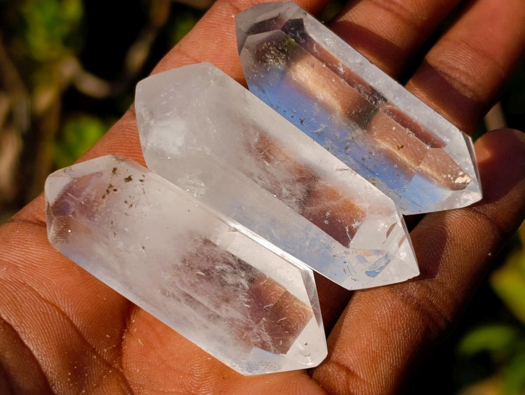 Polished Double Terminated Clear Quartz Crystals x 35 From Madagascar - Toprock Gemstones and Minerals 