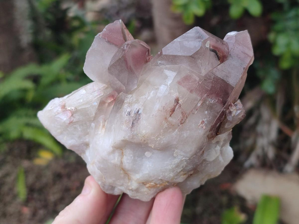 Natural Red Hematoid Quartz Crystals and Clusters x 4 From Karoi, Zimbabwe - Toprock Gemstones and Minerals 