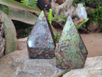 Polished Bastite Dragonsblood Stone Display Crystals x 2 From Tshipise, South Africa - Toprock Gemstones and Minerals 